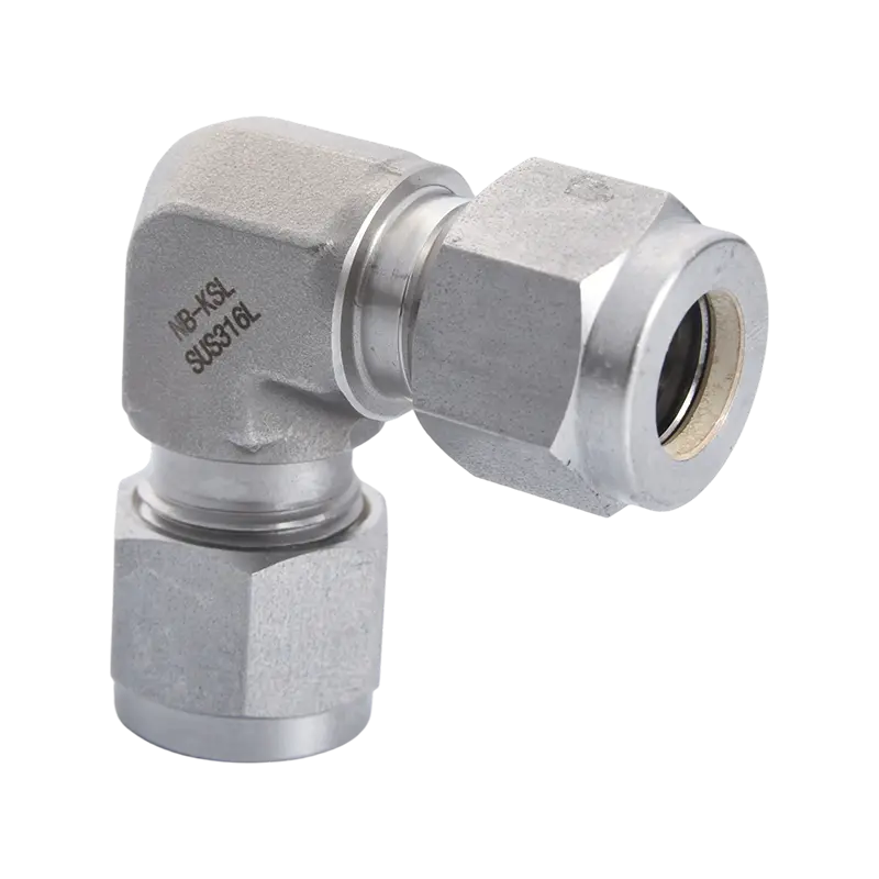 316L rustfrit stål kompressionsfitting albue