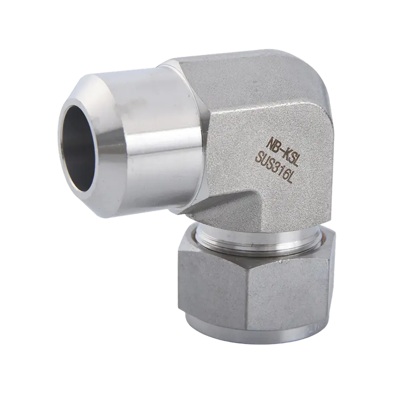 316L rustfrit stål kompressionsfitting type PIPE rør stødsvejsning albue