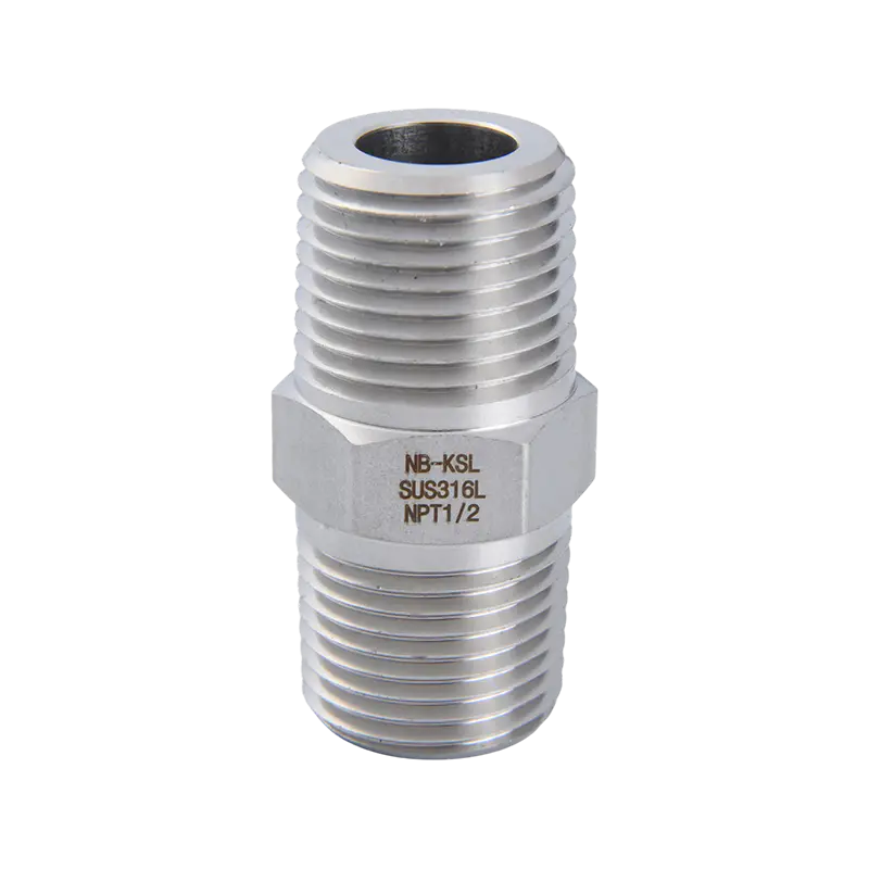 316L rustfrit stål dobbelt udvendig gevindforbindelse
